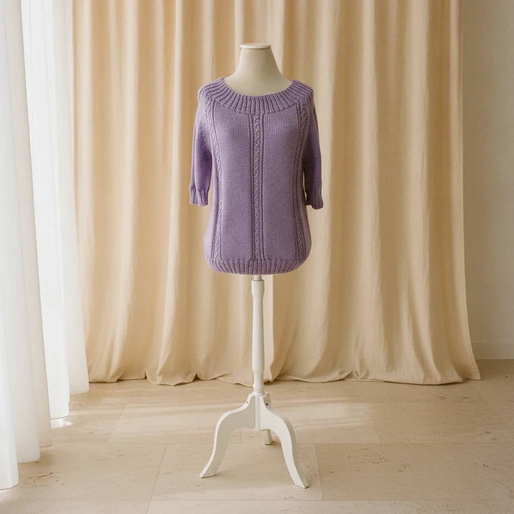 ANTICIPO PRIMAVERA 2026 - Sweater Artesanal en Hilo Sedificado con Delicados Detalles de Trenzas